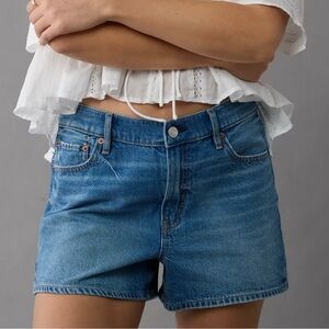 American Eagle Strigid Super High-Waisted Relaxed Denim Short Size 14